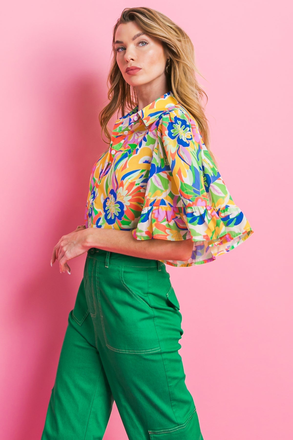 READY TO GET AWAY WOVEN TOP Flying Tomato